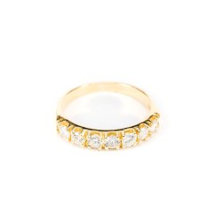 Anello Riviere Da Mignolo in Oro Giallo e Diamanti