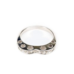 Anello Tipo Riviere Oro Bianco e Diamanti